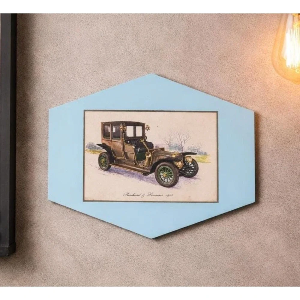 Vintage Panhard & Levassor 1912 Automobile Wall Plaque 11.5 x 8